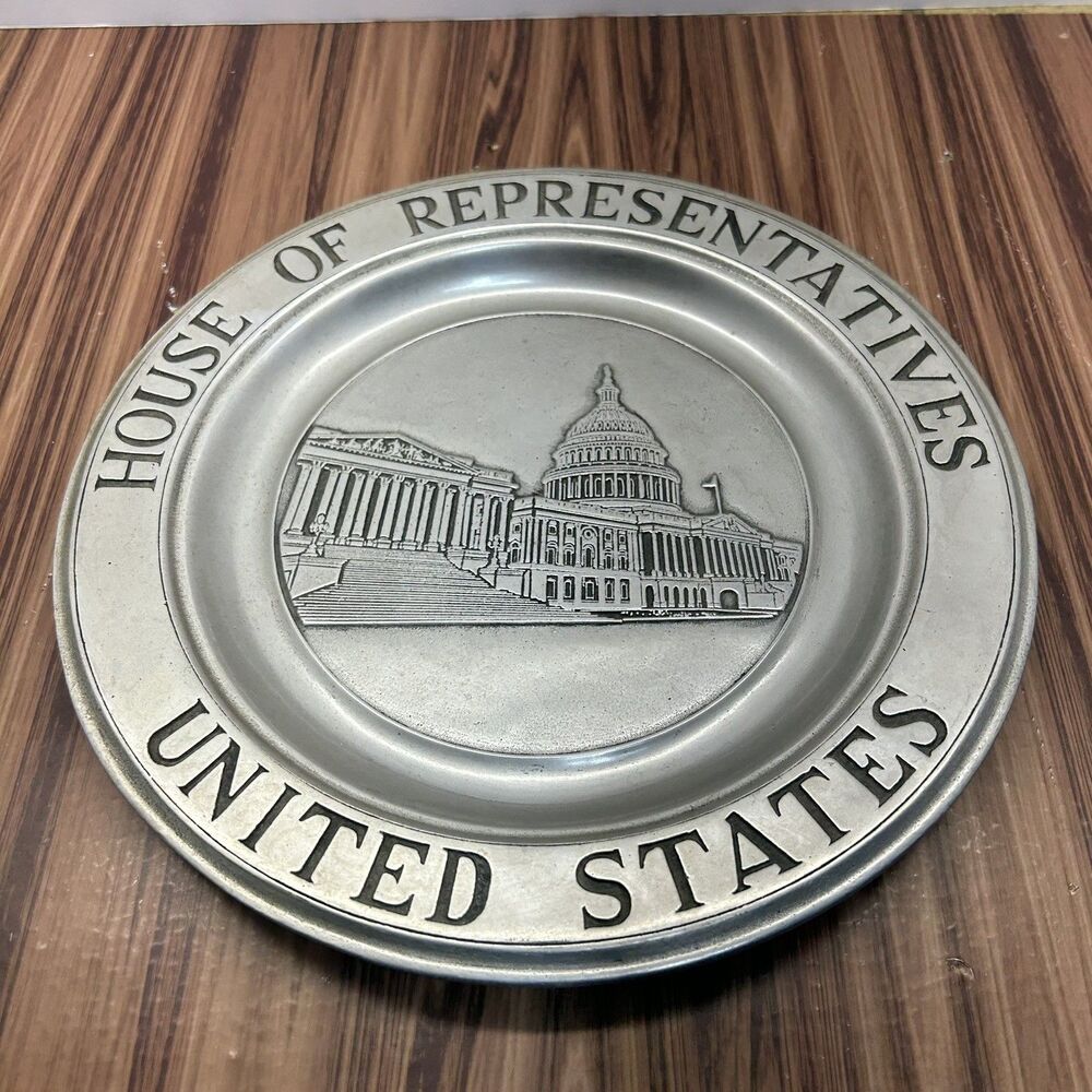 Vintage US HOUSE OF REPRESENTATIVES WILTON Armelate Sand Cast Plate 1970's